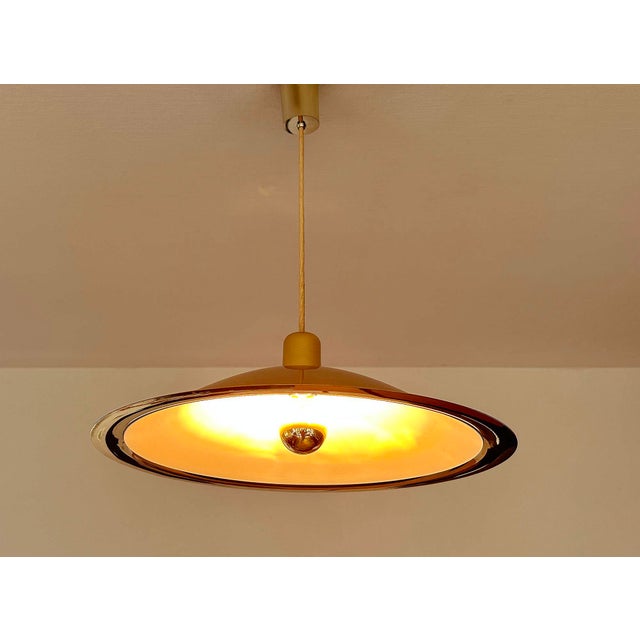 Gold Large Scandinavian Pendant Light in Brass For Sale - Image 8 of 18
