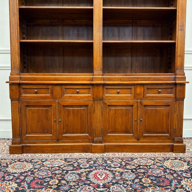 Large English Bookcase in Oak For Sale - Image 14 of 18