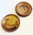 A set of 4 vintage handmade studio pottery salad plates. Each is finished in earth tone glazes with a unique hand painted...