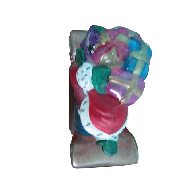1990s Old World Christmas Santa in Sleigh Lamp 10th Anniversary Edition Hand Painted Retired For Sale - Image 10 of 12