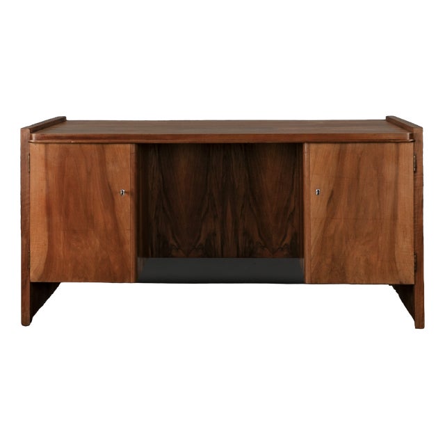 Art Deco Desk in Walnut by Bruno Paul for Veb Deutsche Werkstätten Hellerau, 1930s For Sale