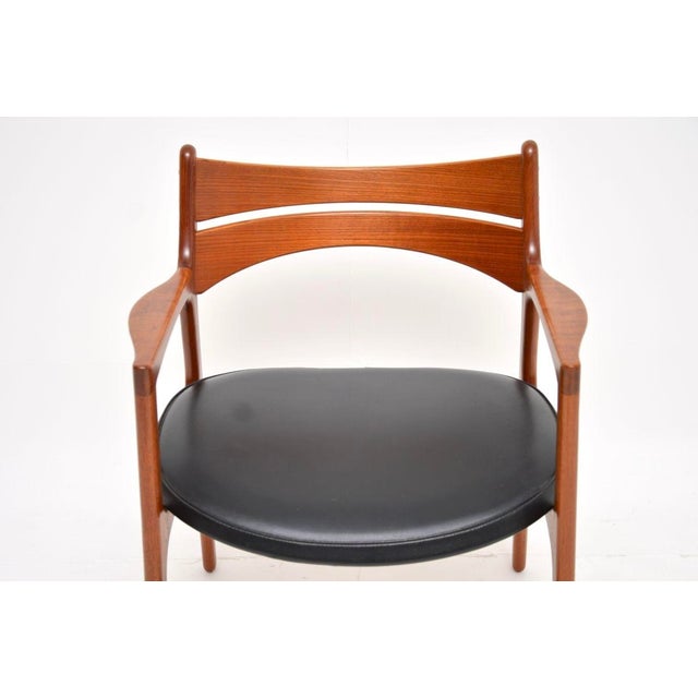 Black Vintage Danish Teak Carver Desk Chair by Erik Buch, 1960s For Sale - Image 8 of 11