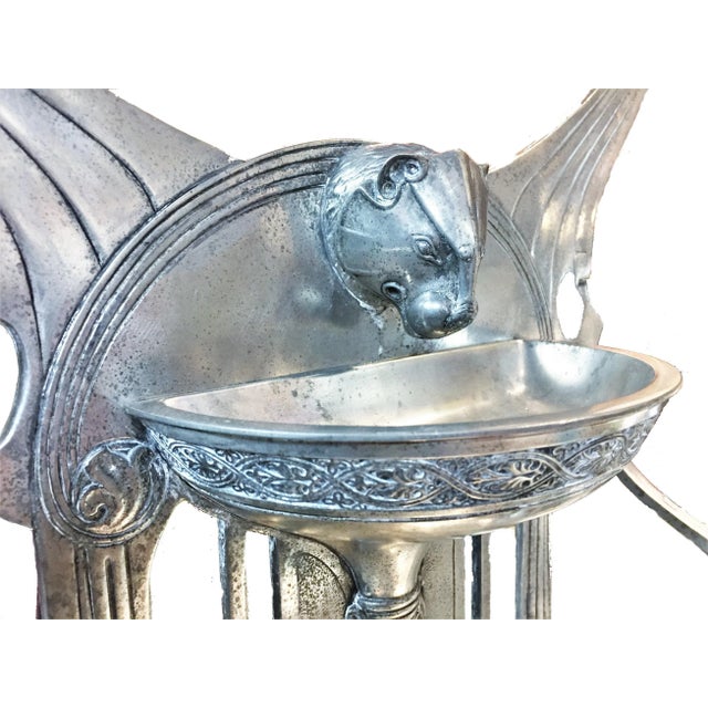 Antique German Jugenstil Grand Silvered Table Vanity Mirror, Ca.1900 For Sale In New York - Image 6 of 8