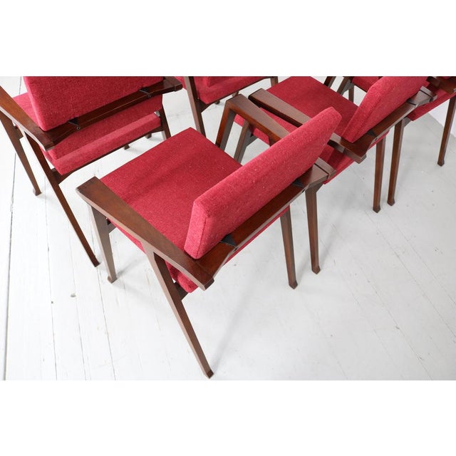 Model Luisa Armrest Chairs by Franco Albini for Poggi, Pavia Italy, 1955, Set of 6 For Sale - Image 17 of 18
