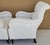 Baker Furniture English Country Scroll Arm Lounge Chairs in White Herringbone Casters Pair For Sale - Image 14 of 17