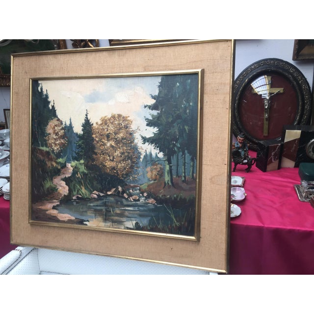 Textile Oil Painting by Louis-Jules Dumoulin, 1920s For Sale - Image 7 of 18