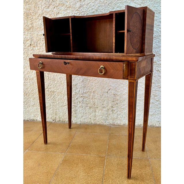 Spanish Writing Desk With Upper Cabinets, 1940s For Sale - Image 11 of 18