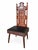 Rare vintage Pearl-Wick gentleman’s valet chair featuring a beautifully carved Spanish Revival high back, hidden lift-top...