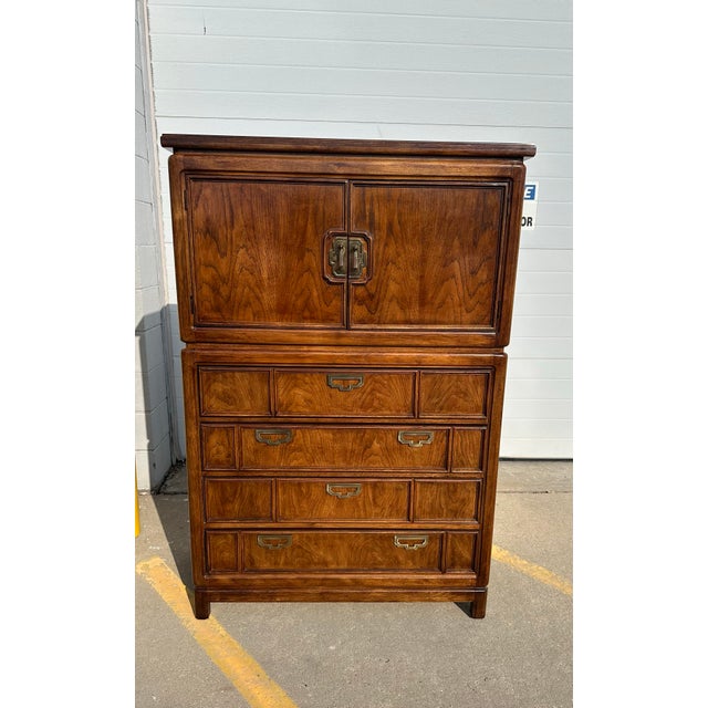 1980s Thomasville Mystique Collection Campaign Chest For Sale - Image 10 of 12