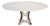 Transitional Round Dining Table, Medium - White Oak With Iron Pedestal For Sale