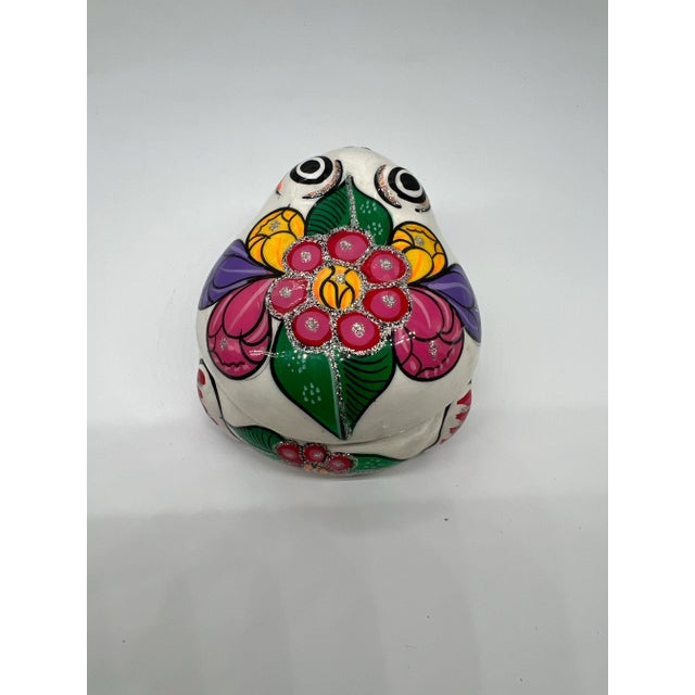 Terracotta Mexican Folk Art Frog Box For Sale - Image 9 of 9