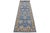 Textile Shabby Chic Ziegler Blue/Brown Wool Runner Rug- 2'7'' X 12'2'' For Sale - Image 7 of 10