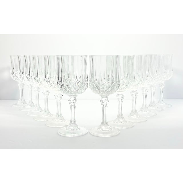Cristal d’Arques “Longchamp” Set of 12 Crystal Wine Glasses 6 1/2” 6oz Excellent condition. No chips, cracks, or...
