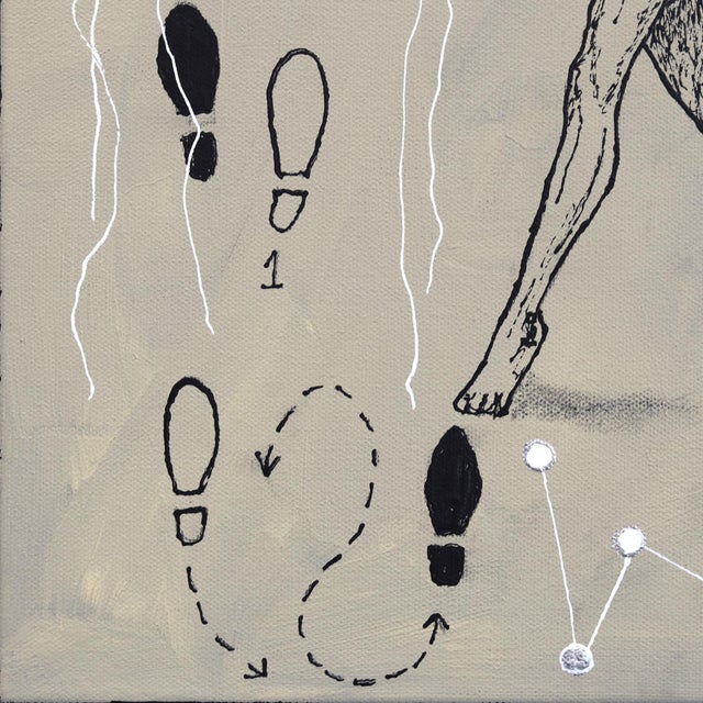 Learning to Move - Original Neo-Expressionist Mixed Media Painting on Canvas by Soren Grau For Sale - Image 4 of 9