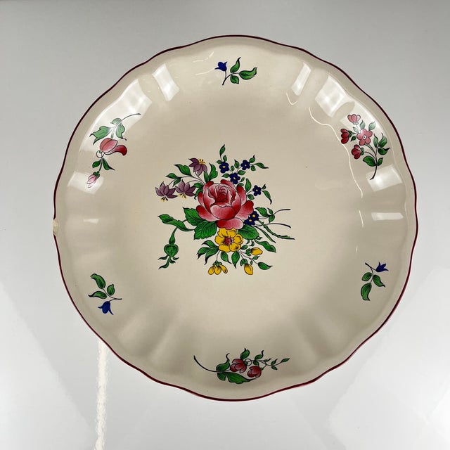 Streetlight Model Fruit Bowl with Pink Pattern from KG Lunéville, 1980s For Sale - Image 6 of 8