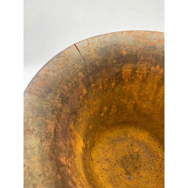 Large Antique Cast Iron Mortar & Two Pestles - 3 Piece Set For Sale - Image 4 of 9