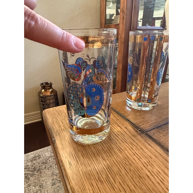 Eorges Briard Forbidden Fruit Pattern 12 Oz Bar Glasse - Set of 8 For Sale - Image 11 of 13