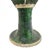 Contemporary Vintage Moroccan Tamegroute Green Glazed Candle Holder With Brass Accents For Sale - Image 3 of 9