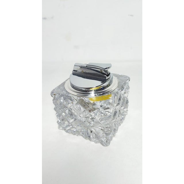 Metal Cut Glass and Silver Lighter, Spain, 1980s For Sale - Image 7 of 7