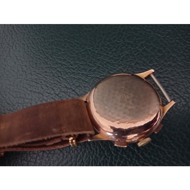 Metal 18k Gold Chronograph Watch, 1950s For Sale - Image 7 of 9