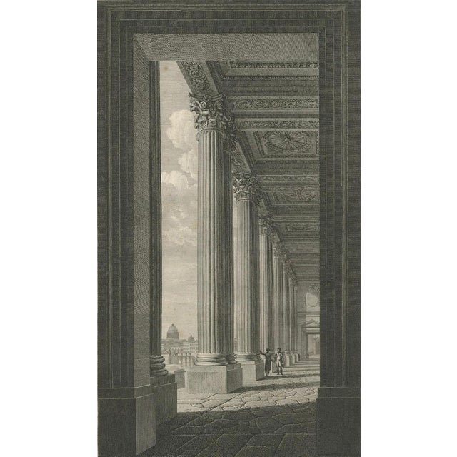 Baltard, View of the Louvre Colonnade, Engraving, 1800 For Sale - Image 3 of 10