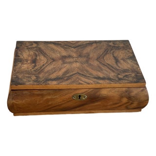 Antique Art Deco Walnut Root Box For Sale