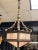 Antique Hexagonal Shaped Bronze and Slag Glass Chandelier For Sale - Image 12 of 12