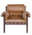 2020s Matthew Izzo Home Selina Leather Sling Arm Chair With Recycled Oak Frame For Sale - Image 5 of 5