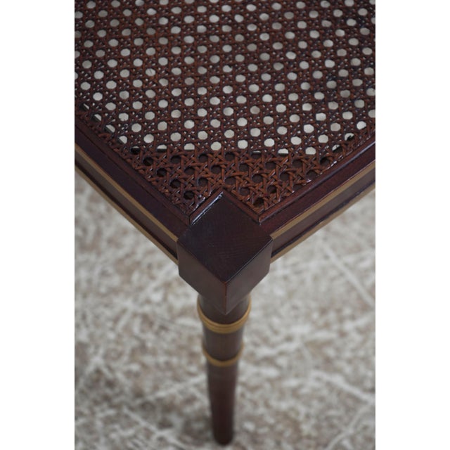 Baker Regency Style Cane Seat Chair For Sale - Image 10 of 18