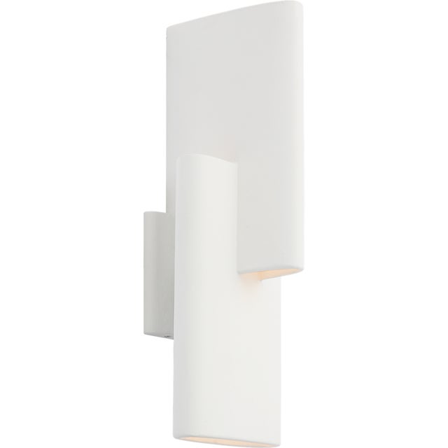 Kelly Wearstler for Visual Comfort Signature Lotura 16" Intersecting Sconce in Museum White For Sale