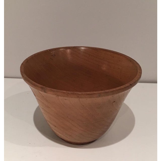 Mid-Century Modern Wooden Bowl. Stamped in the Paste. Circa 1970 For Sale - Image 3 of 6