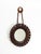 A beautiful, original 1960s round wall mirror featuring a wide frame and a leather hanging strap. The mirror's frame is...