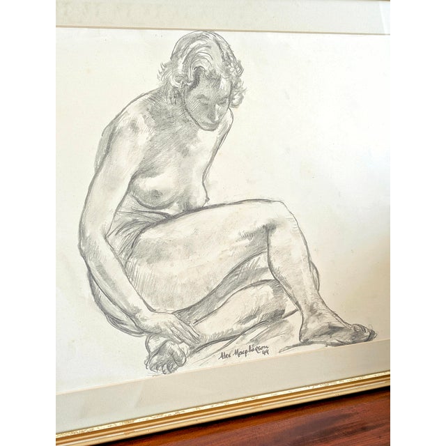 Alexander Macpherson, Female Nude Study, 1949, Charcoal on Paper For Sale - Image 6 of 13