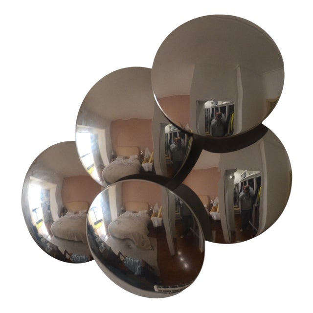 Large Chrome Model 340/5 5-Disc Wall Sconce from Reggiani, Italy, 1970s For Sale