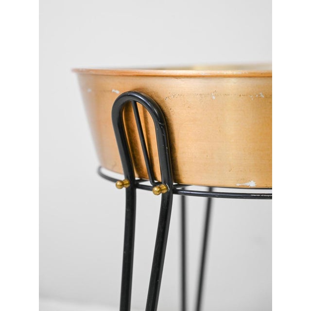 Metal Vintage Metal Planter, 1960s For Sale - Image 7 of 8