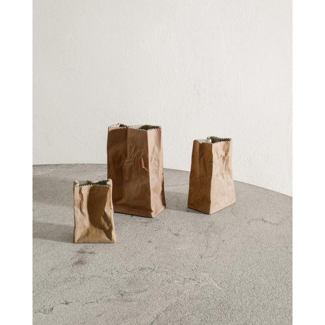 Paper Bag Vases by Tapio Wirkkala, 1970s, Set of 3 For Sale - Image 6 of 6
