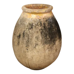A Large Terra Cotta Olive Jar From France