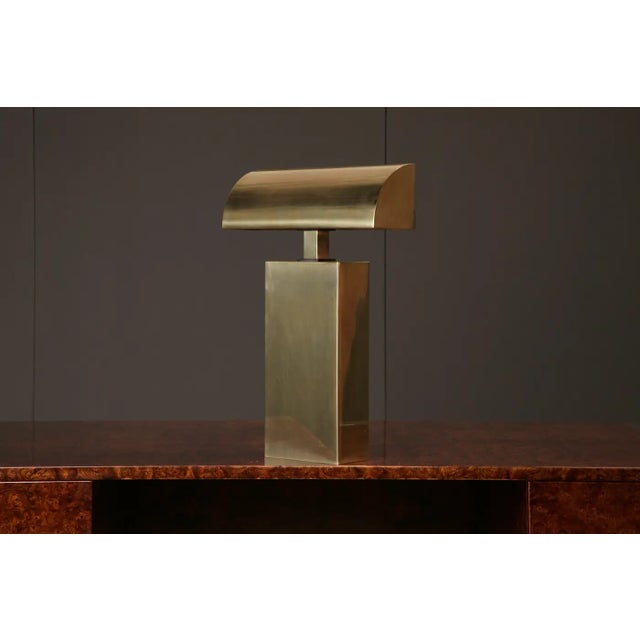 Karl Spinger 'Sculpture' Brass Table Lamp, C 1980, Signed For Sale - Image 10 of 18