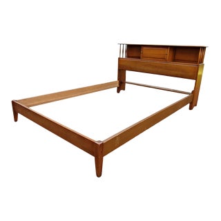 Midcentury Bookcase Storage Full Size Bedframe For Sale