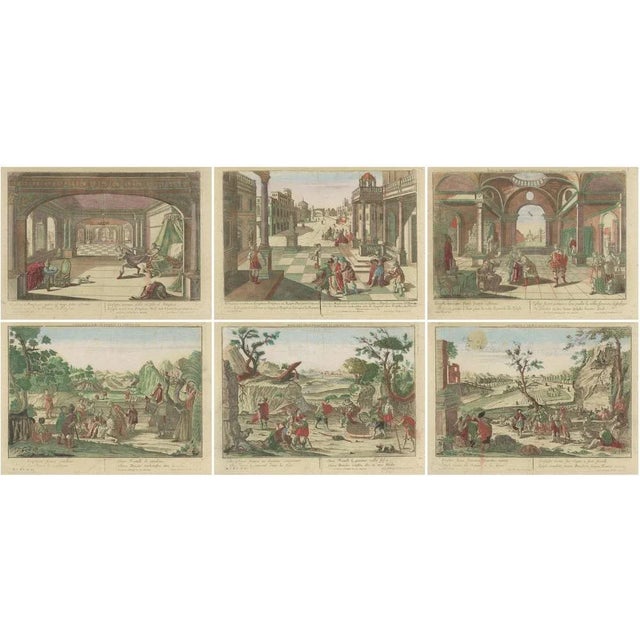 Probst, Story of Joseph in Egypt, Hand-Colored Prints, 1770s, Set of 6 For Sale - Image 10 of 10