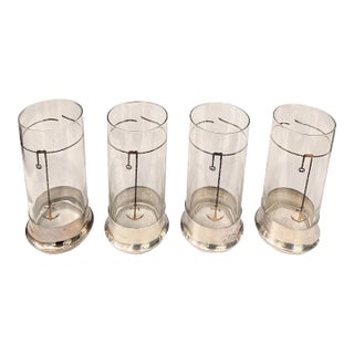 Vintage Gucci Highball Glassware with Silverplate Bases - Set of 4 For Sale
