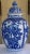 Late 20th Century Large Scale Asian Temple Jar / Ginger Jar in Blue & White For Sale In Seattle - Image 6 of 12