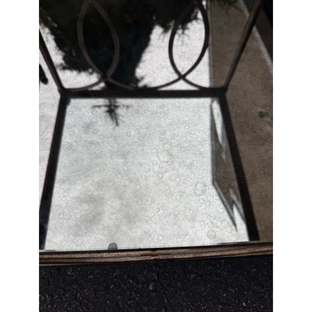 Gold Mid 20th Century Two Tiered Glass Gold Side Tables - a Pair For Sale - Image 8 of 10