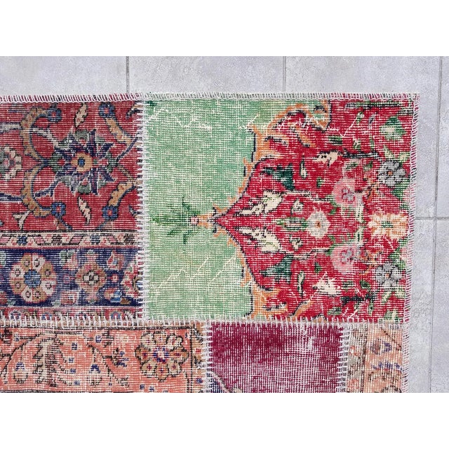Red Turkish Colourful Vintage Runner For Sale - Image 8 of 10