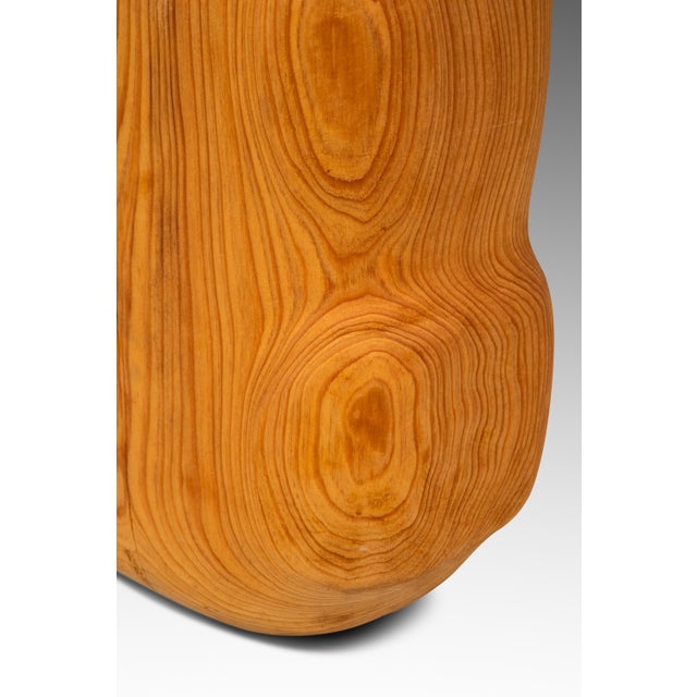 2-Piece Organic Modern Abstract Freestanding Sculpture in Solid Cypress & Stone by Mark Leblanc for Leblanc Studios, Usa, C. 2020s For Sale - Image 12 of 14