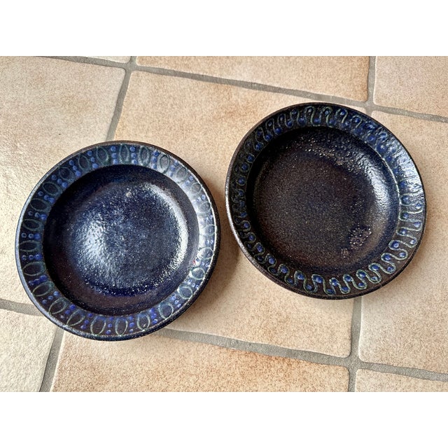 Studio Ceramic Art Plates with Modernist Decor, Germany, 1960s, Set of 2 For Sale - Image 10 of 18