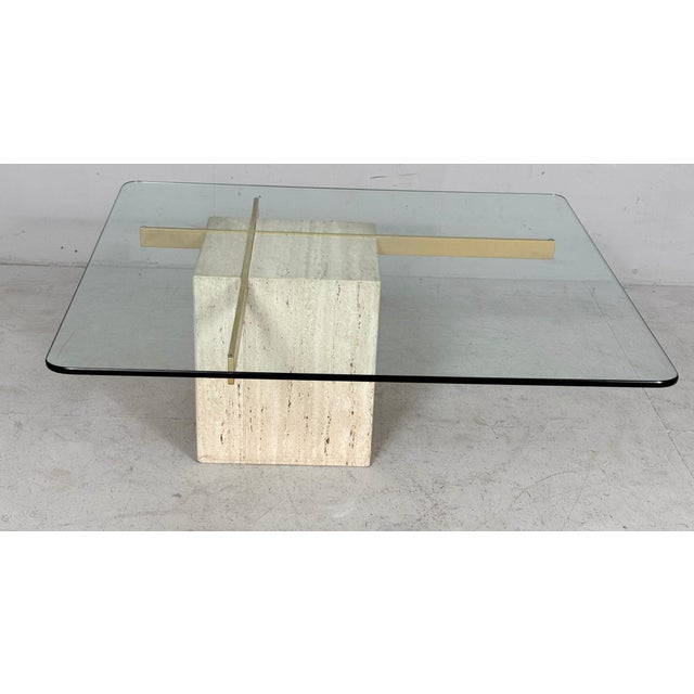 Beige Artedi Travertine Coffee Table, Italy, 1970s For Sale - Image 8 of 18