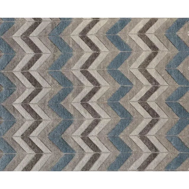 2010s Handwoven Scandinavian Style Area Rug 8’5″ X 10’0″ For Sale - Image 5 of 7