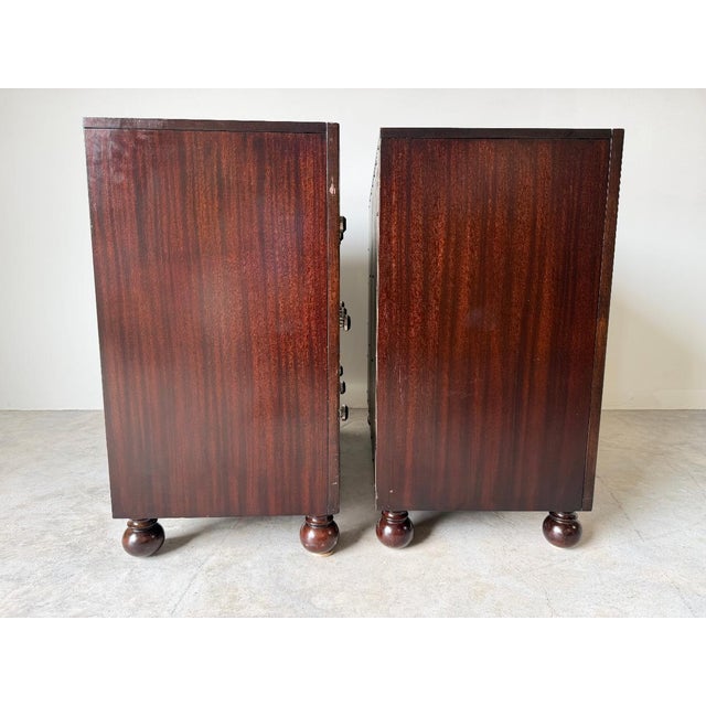 Wood Tommy Bahama Royal Kahala Starlight Mirrored Three-Drawer Nightstands – A Pair For Sale - Image 7 of 18