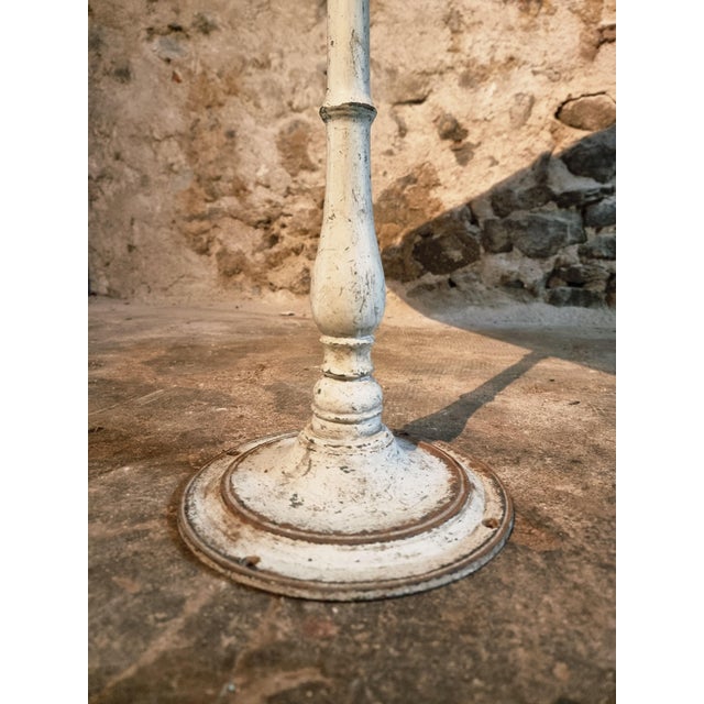 Wood Vintage French Table with Oak Top & Cast Iron Legs For Sale - Image 7 of 16